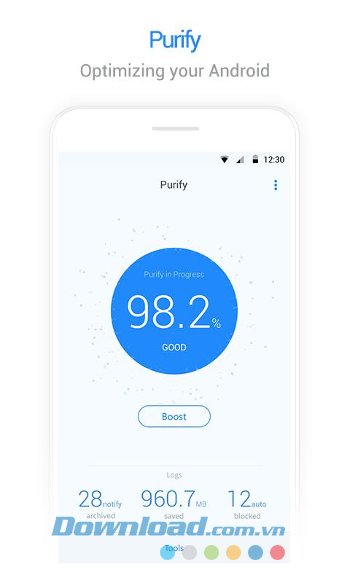 Tính năng tối ưu hóa thiết bị của Purify