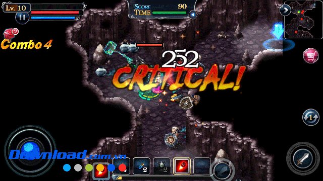 Giao diện màn đấu trong game S.O.L: Stone of Life EX