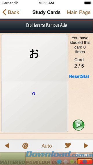 Học tiếng Nhật trên flashcard