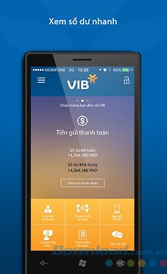 Xem số dư nhanh