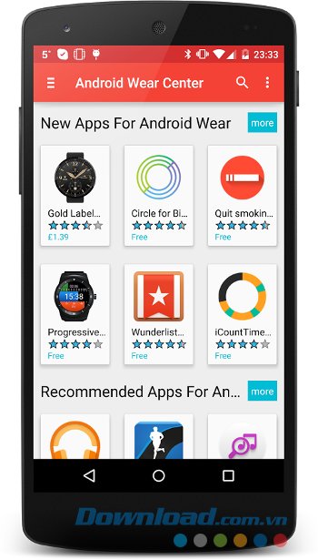 Store cho Android Wear - cửa hàng ứng dụng cho đồng hồ thông minh 