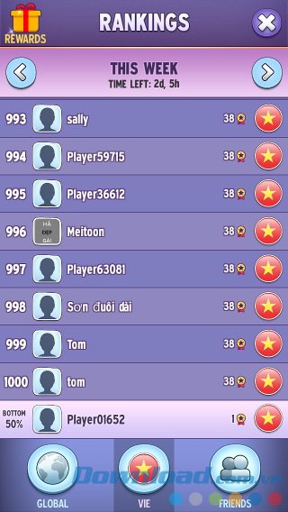 Bảng xếp hạng game 