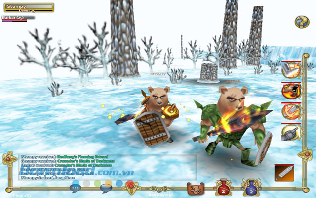 Các bối cảnh trong game Pocket Legends 