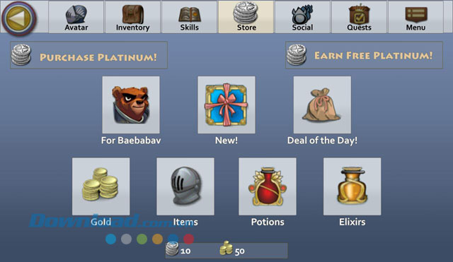 Cửa hàng game Pocket Legends 