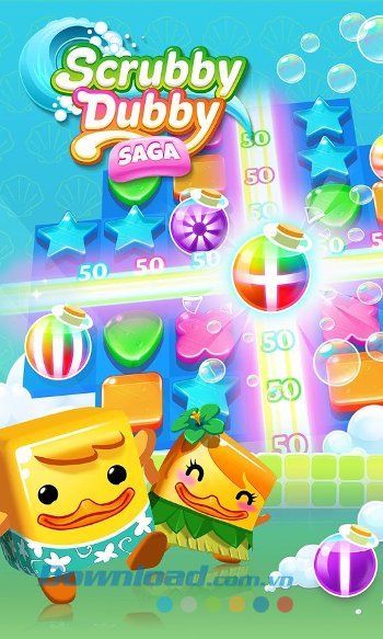 Scrubby Dubby Saga - game match-3 kiểu mới 