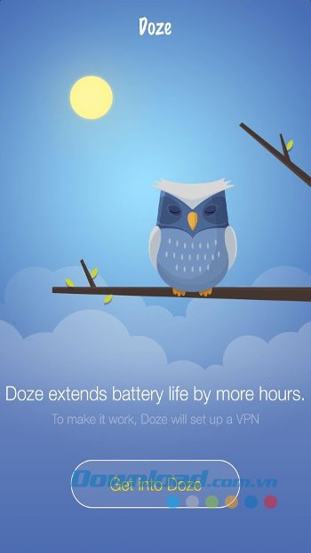 Giao diện ứng dụng Doze