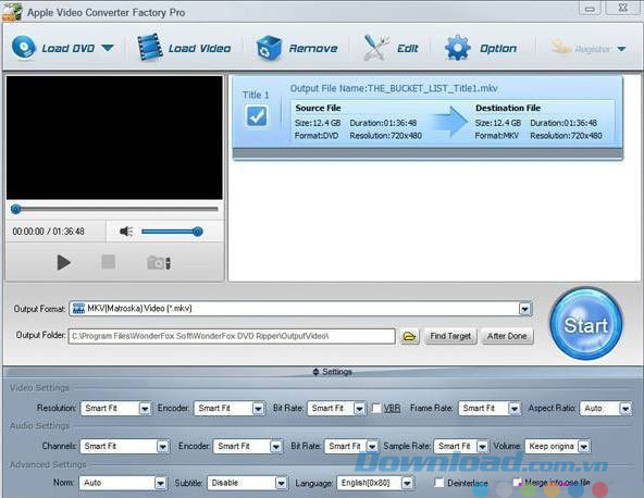 Một số lựa chọn cài đặt trong phần mềm
