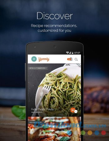 Khám phá nhiều món ăn ngon với Yummly 