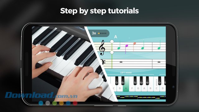 Yousician Learn Piano & Guitar cung cấp hướng dẫn cụ thể