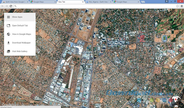 Một số lựa chọn của ứng dụng Earth View