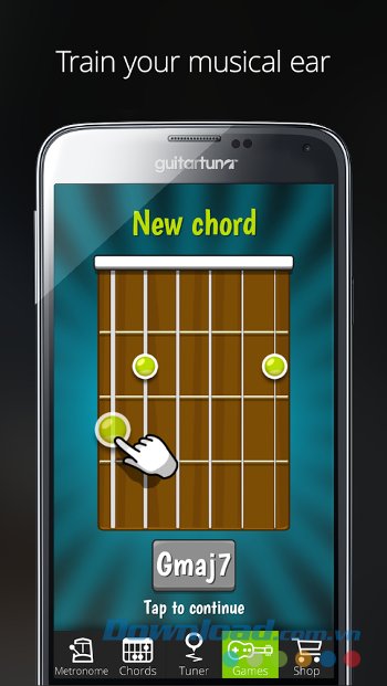 Rèn luyện khả năng nắm bắt hợp âm với GuitarTuna