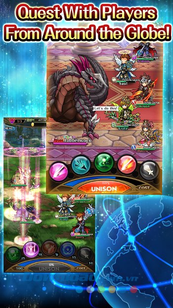 Rất nhiều nhiệm vụ hấp dẫn trong game Unison League 