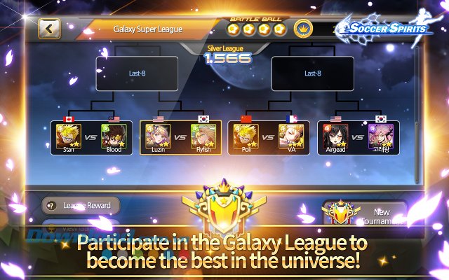 Tham gia các giải đấu quy mô lớn trong game Soccer Spirits 