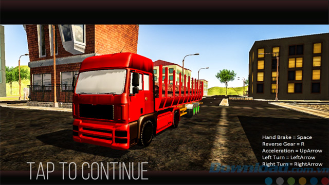 Các phím điều khiển của game lái xe tải