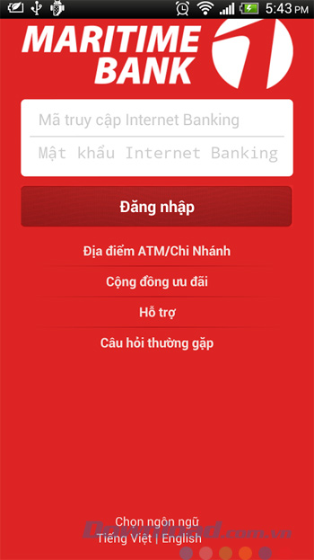 Đăng nhập MSB mBank