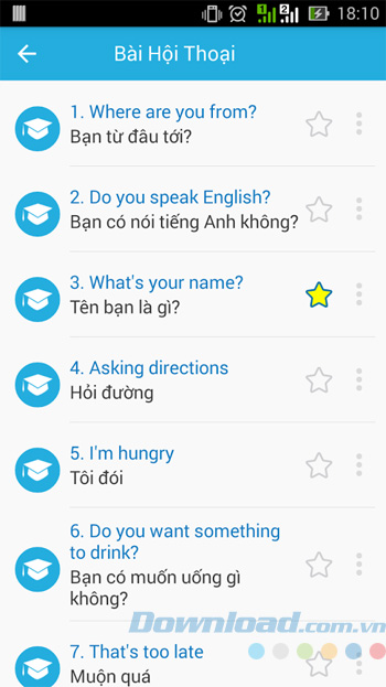 Danh sách các bài hội thoại