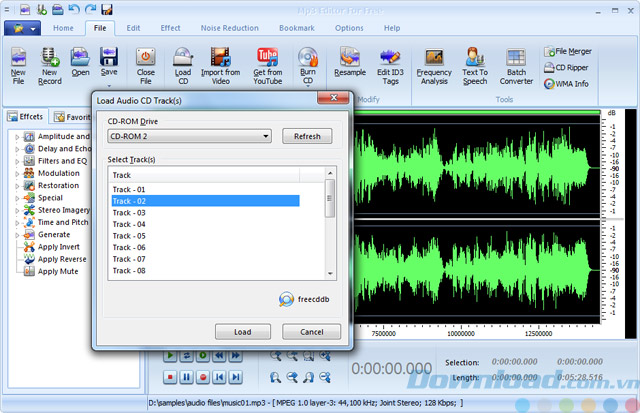 Tải nhạc từ đĩa CD