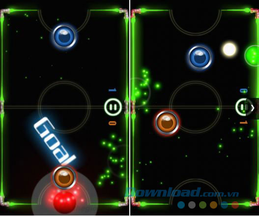 Giao diện game hockey trên điện thoại Windows Phone