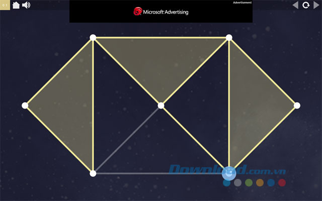 Nối sao với chỉ 1 nét đi để hoàn thành game Nối sao với chỉ 1 nét đi để hoàn thành game