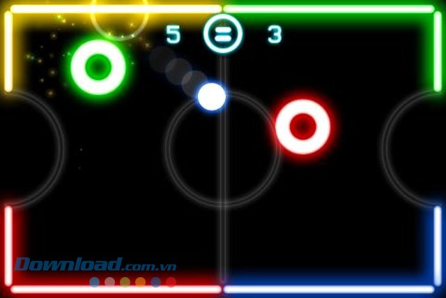 Glow Hockey sở hữu giao diện bắt mắt