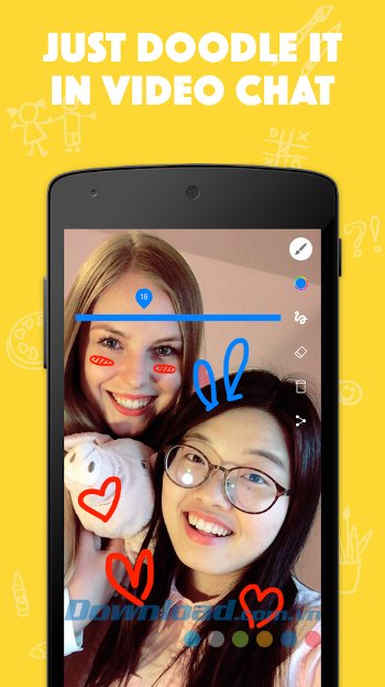 Gọi video với hiệu ứng Doodle trên JusTalk 