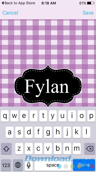 Nhập chữ vào huy hiệu