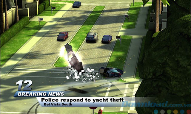 Đâm hỏng xe phạm tội trong Smash Cops Heat
