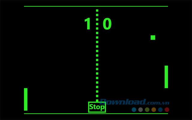 Giao diện game bóng bàn Pong Classic 