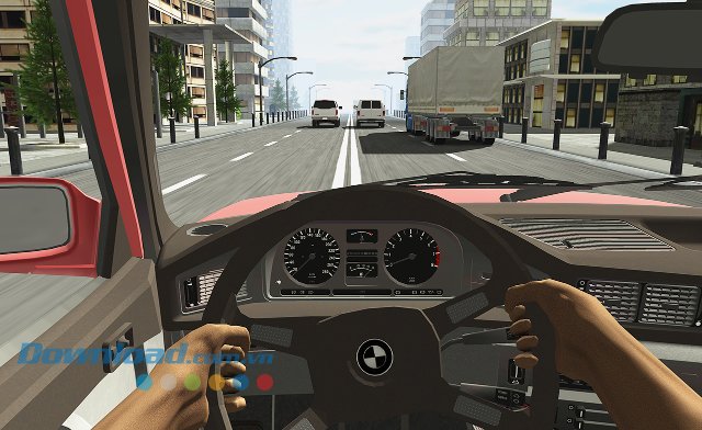 Racing in Car cho phép game thủ điều khiển xe trực tiếp từ buồng lái