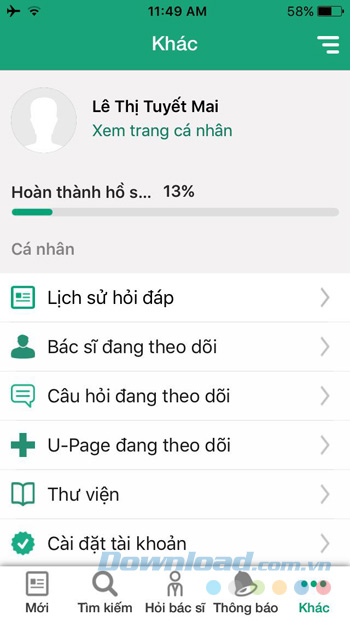Trang cá nhân
