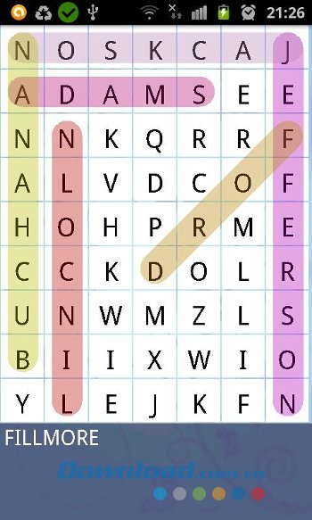 Giao diện game Word Search 