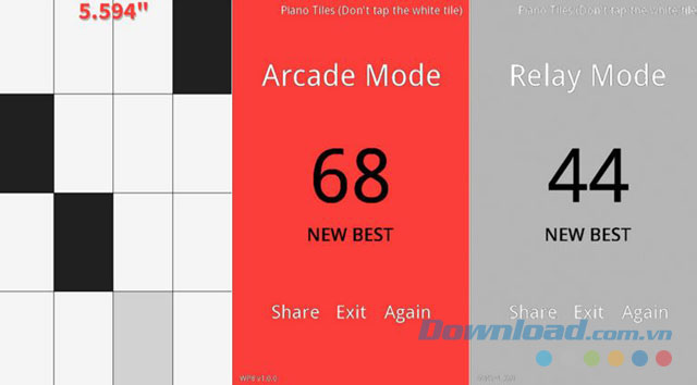 Piano Tiles gồm 5 chế độ chơi