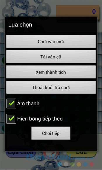 Tùy chọn game Line 98
