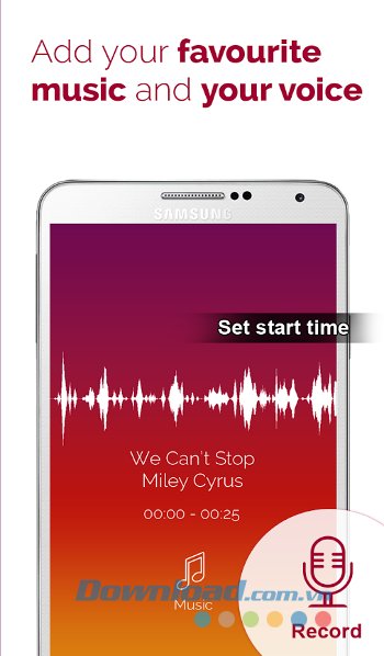 Thêm nhạc có sẵn trên máy để làm video với PicMotion