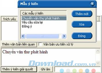 Mẫu ý kiến