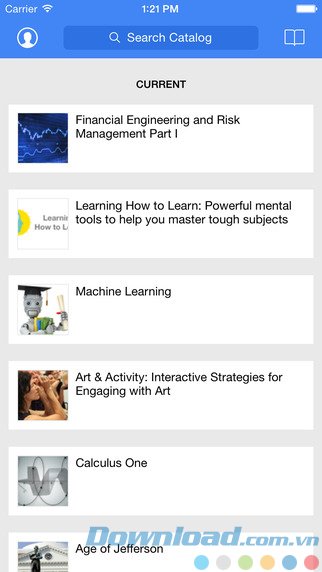Tìm kiếm danh mục Coursera