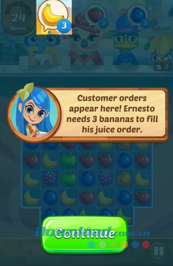 Nhiệm vụ trong game Juice Jam 