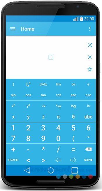 Giao diện ứng dụng MalMath 