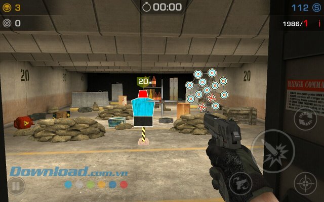 Giao diện màn chơi trong game Range Shooter