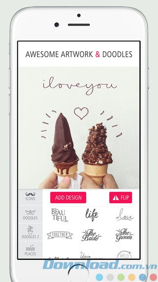 Trang trí ảnh bằng artwork