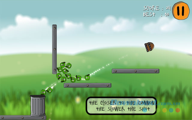 Giao diện game Apple Bin cho Windows 8 