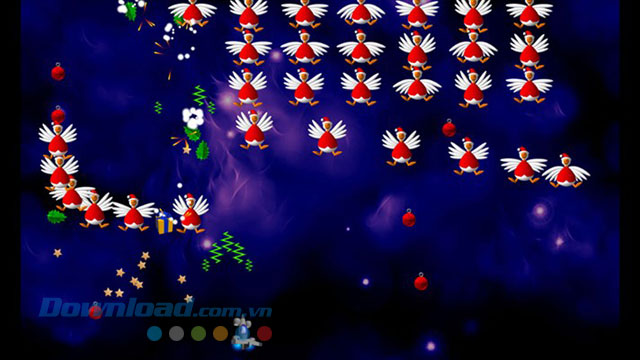 Giao diện game Chicken Invaders 2 phiên bản Giáng sinh Giao diện game Chicken Invaders 2 phiên bản Giáng sinh
