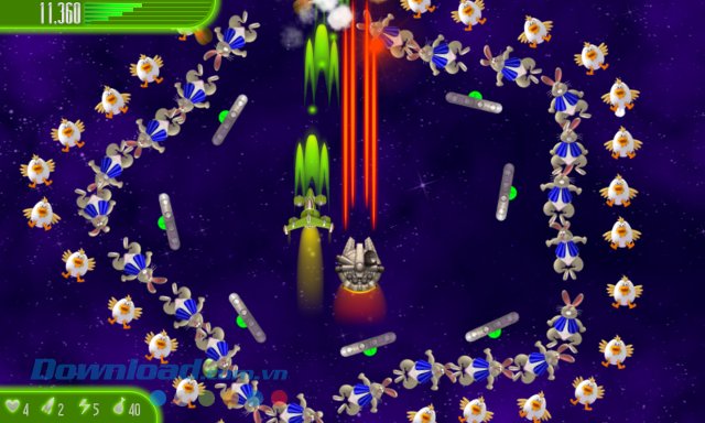 Thử thách trong game Chicken Invaders 4 Easter 