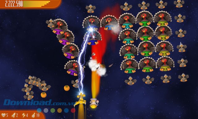 Thử thách trong game Chicken Invaders 4 Thanksgiving
