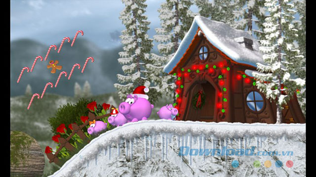 Giao diện Piggly Christmas Edition cho Windows 8 