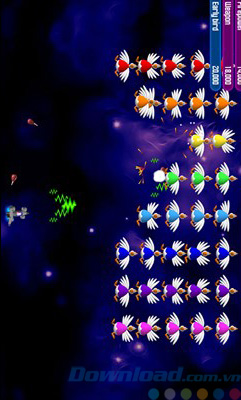 Giao diện game bắn gà Chicken Invaders 2 cho Windows Phone