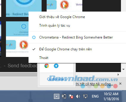 Thay đổi công cụ tại thanh taskbar 