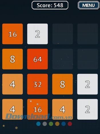 Giao diện game 2048 cho Android Wear