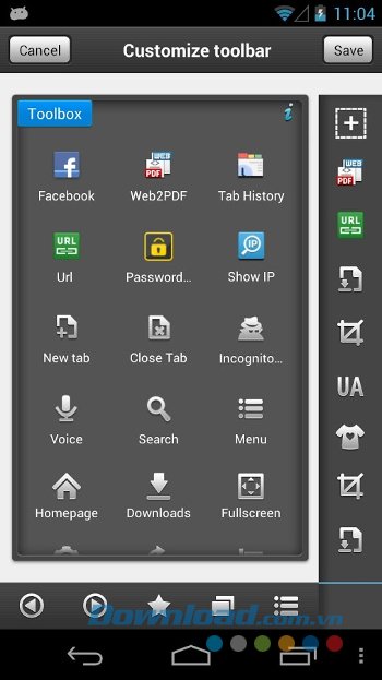 Bộ công cụ của Boat Browser
