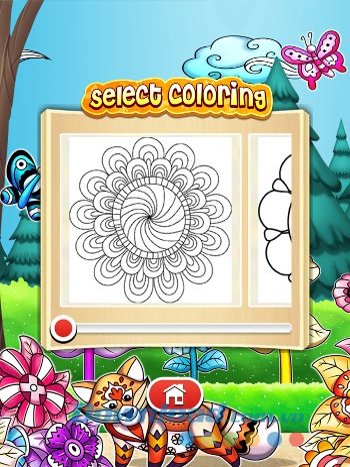 Mandala Coloring Pages gồm hơn 100 tranh mẫu khác nhau 